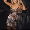 The Best Women Bandage Bodycon Evening Party Short Mini Dress Leopard Print Off Shoulder Pencil Dress Backless Summer Strap Dresses Online - Hplify