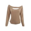 The Best Women Bandage OL T Shirt Long Sleeve Hollow out Slim Tee Shirt Femme Ladies Turtleneck Office Lady tshirt Streetwear Online - Hplify