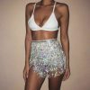 The Best Women Belly Dance Hip Tutu Skirt Scarf Wrap Belt Glitter Sequins Tassel Hipscarf Skirts Summer Beach Sundress Online - Hplify