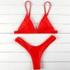 The Best Women Bikinis Set Pushed Up Padded Bra Women Swimwear Back Adjustable Hasp Swimsuits Women Bathing Suits Beachwear Online - Hplify
