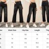 The Best Women Black Destroyed Ripped Hole Casual Jeans Straight Wide Leg Denim Trousers Ladies High Waist Long Jeans Pants Online - Hplify