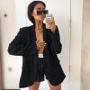 The Best Women Blazer Oversize Autumn Long Coat Sexy Simple Candy Color Slim Long-sleeved Suit Kendall Fashion Avocado Green Blazer Online - Hplify