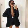 The Best Women Blazer Oversize Autumn Long Coat Sexy Simple Candy Color Slim Long-sleeved Suit Kendall Fashion Avocado Green Blazer Online - Hplify