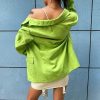 The Best Women Blazer Oversize Autumn Long Coat Sexy Simple Candy Color Slim Long-sleeved Suit Kendall Fashion Avocado Green Blazer Online - Hplify