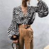 The Best Women Blouse Shirt Polka Dot Striped Leopard Loose Blouse Top Tunic Shirt Online - Hplify