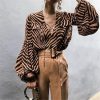 The Best Women Blouse Shirt Polka Dot Striped Leopard Loose Blouse Top Tunic Shirt Online - Hplify