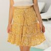The Best Women Boho Casual Floral Skirt New Fashion Ladies Stretch High Waist Beach Summer Short Mini Skirt Sundress Online - Hplify