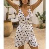 The Best Women Boho Floral Dress Ladies Summer Beach Polka Dot Sleeveless Party Ruffle V Neck Mini Sundress Holiday Clothing Online - Hplify