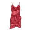 The Best Women Boho Floral Dress Ladies Summer Beach Polka Dot Sleeveless Party Ruffle V Neck Mini Sundress Holiday Clothing Online - Hplify