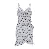 The Best Women Boho Floral Dress Ladies Summer Beach Polka Dot Sleeveless Party Ruffle V Neck Mini Sundress Holiday Clothing Online - Hplify
