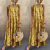 The Best Women Boho Floral Long Maxi Dresses Ladies Sleeveless Loose Summer Casual O Neck Party Maxi Dress Sundress Online - Hplify