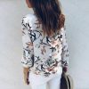 The Best Women Boho Floral Long Sleeve V-neck Loose Summer Tops Shirt Fashion OL Ladies Plain Casual Button Blouse New Online - Hplify