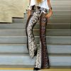 The Best Women Boho Hippie High Waist Loose Wide Leg Flared Bell Bottom Fashion Ladies Floral Long Pant Summer Trouser Online - Hplify