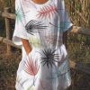 The Best Women Boho Maxi Beach Dress Ladies Fashion Loose Half-Sleeve Summer Casual Loose Long Sundress Plus Size Online - Hplify