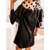 The Best Women Boho Ruffle Sleeve A-Line Dress Lady Sexy Party Evening Bow Mini Dress Online - Hplify