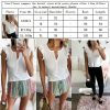 The Best Women Boho Ruffle Tank Top Vest Button Sleeveless V-Neck Loose New Summer Beach Solid Casual Blouse Shirts Online - Hplify