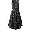 The Best Women Boho Sleeveless Midi Dress Polka Dot Fashion Summer Party High Waist O-Neck Holiday Beach Dress Sundress Online - Hplify
