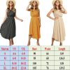 The Best Women Boho Sleeveless Midi Dress Polka Dot Fashion Summer Party High Waist O-Neck Holiday Beach Dress Sundress Online - Hplify