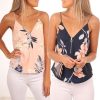 The Best Women Boho Summer Vest Floral Top Fashion Ladies Sleeveless Beach Blouse Backless Casual Loose Tank Tops Shirt Online - Hplify
