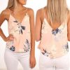 The Best Women Boho Summer Vest Floral Top Fashion Ladies Sleeveless Beach Blouse Backless Casual Loose Tank Tops Shirt Online - Hplify