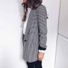 The Best Women Casual Blazer Jacket Lapel Tops Plaid Coat Slim Cardigan Outwear Overcoat Fashion Women Office Lady Elegant Coat Online - Hplify