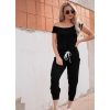 The Best Women Casual Boho Off Shoulder Jumpsuit Women Solid Loose Romper Bodysuit Long Pant Trousers Summer Clothes Online - Hplify
