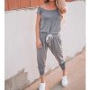 The Best Women Casual Boho Off Shoulder Jumpsuit Women Solid Loose Romper Bodysuit Long Pant Trousers Summer Clothes Online - Hplify