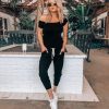 The Best Women Casual Boho Off Shoulder Jumpsuit Women Solid Loose Romper Bodysuit Long Pant Trousers Summer Clothes Online - Hplify