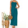 The Best Women Casual Boho Solid Jumpsuit Fashion Ladies Sleeveless Solid Romper Summer Holiday Long Pant Trousers Online - Hplify