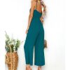 The Best Women Casual Boho Solid Jumpsuit Fashion Ladies Sleeveless Solid Romper Summer Holiday Long Pant Trousers Online - Hplify