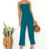 The Best Women Casual Boho Solid Jumpsuit Fashion Ladies Sleeveless Solid Romper Summer Holiday Long Pant Trousers Online - Hplify