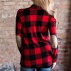 The Best Women Casual Long Sleeve Flannel Plaid Shirts Cardigan Blouse Autumn Winter Ladies Outwear Loose Coat Tops Online - Hplify