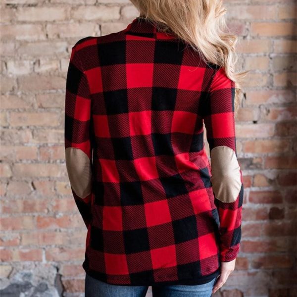 The Best Women Casual Long Sleeve Flannel Plaid Shirts Cardigan Blouse Autumn Winter Ladies Outwear Loose Coat Tops Online - Hplify
