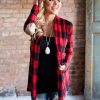 The Best Women Casual Long Sleeve Flannel Plaid Shirts Cardigan Blouse Autumn Winter Ladies Outwear Loose Coat Tops Online - Hplify