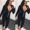 The Best Women Casual Long Sleeve Jumpsuit Ladies Sports Running Solid Playsuit Romper Gym Jogging Tracksuit Trouser Online - Hplify