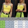 The Best Women Casual Printed Yellow Tank Top Bustier Vest Blouse Ladies Sleeveless Summer Beach Crop Top Shirt Cami Top Online - Hplify