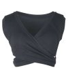 The Best Women Casual Sleeveless Tank Tops Ladies Sexy V Neck Bandage Solid Vest Crop Short Shirt Online - Hplify