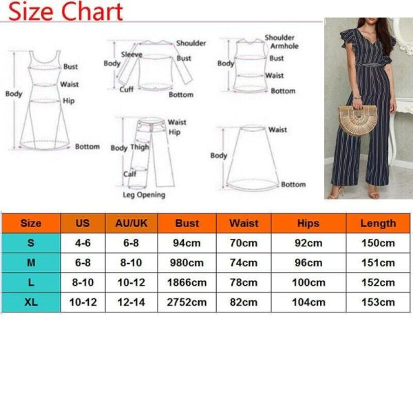 The Best Women Casual Striped V Neck Loose Playsuit Jumpsuits Women Romper Party Ladies Sleeveless Long Pant Trouser Jumpsuit Online - Hplify