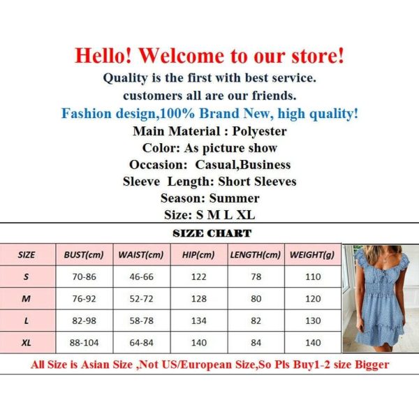 The Best Women Casual Summer Boho High Waist Short Mini Dress Frill Lady Short Sleeve Holiday Beach Dress Sundress New Online - Hplify