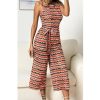 The Best Women Casual Summer Jumpsuit Sleeveless Printed Bohemian Holiday Wide Leg Bodycon Party Long Trousers Romper Online - Hplify