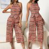 The Best Women Casual Summer Jumpsuit Sleeveless Printed Bohemian Holiday Wide Leg Bodycon Party Long Trousers Romper Online - Hplify