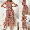 The Best Women Casual Summer Jumpsuit Sleeveless Printed Bohemian Holiday Wide Leg Bodycon Party Long Trousers Romper Online - Hplify