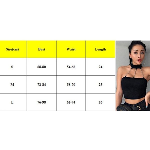 The Best Women Casual Tank Top Vest Blouse Ladies Sexy Chain Halter Sleeveless Summer Beach Crop Top Shirt Cami Top Online - Hplify
