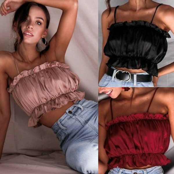 The Best Women Casual Tank Top Vest Blouse Ladies Sleeveless Summer Crop Top Shirt Cami Top Women Clothes Outwear Online - Hplify