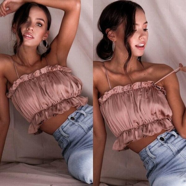 The Best Women Casual Tank Top Vest Blouse Ladies Sleeveless Summer Crop Top Shirt Cami Top Women Clothes Outwear Online - Hplify