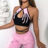 The Best Women Casual Tank Top Vest Blouse Sexy Ladies Hollow Out Sleeveless Summer Beach Short Crop Top Shirt Cami Top Online - Hplify