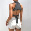 The Best Women Casual Tank Top Vest Blouse Sleeveless Halter Neck Ladies Summer Beach Backless Crop Top Shirt Cami Top Clubwear Online - Hplify