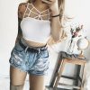 The Best Women Casual Tank Top Vest Blouse Sleeveless Ladies Summer Beach Crop Top Shirt Cami Top Online - Hplify