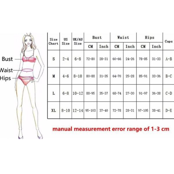 The Best Women Chain Push Up Bikini Set Bra Padded Swimwear Swimsuit Bathing Suit Online - Hplify