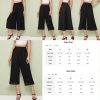 The Best Women Chiffon Elegant High Rise Piped Palazzo Pants Ladies Summer Casual Wide Leg Harem Loose Long Trousers Online - Hplify